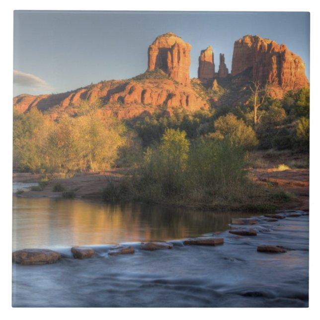 Azulejo AZ, Arizona, Sedona, Crescent Moon Recreación 3 (Frente)