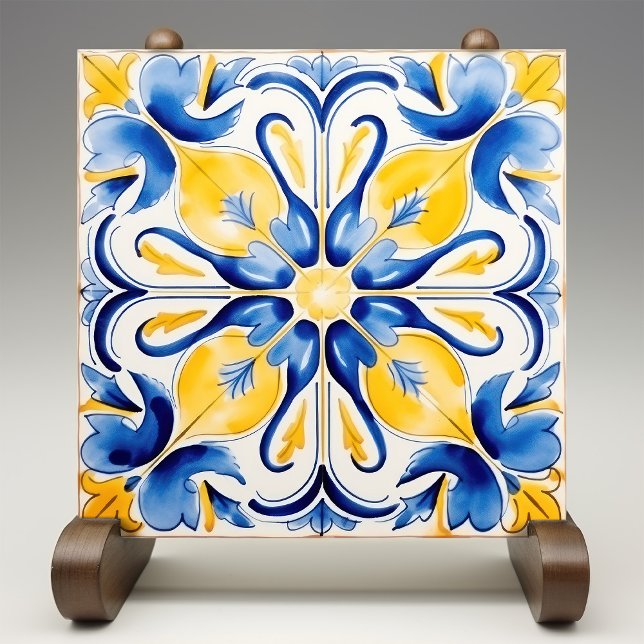 Azulejo Azul Amarillo Aluminio Aluminio Elegancia (Subido por el creador)