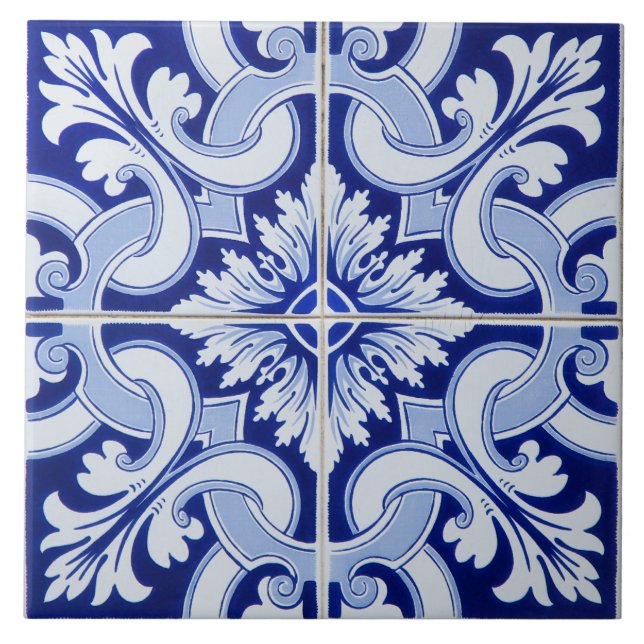 Azulejo Azul Azul portugués (Frente)