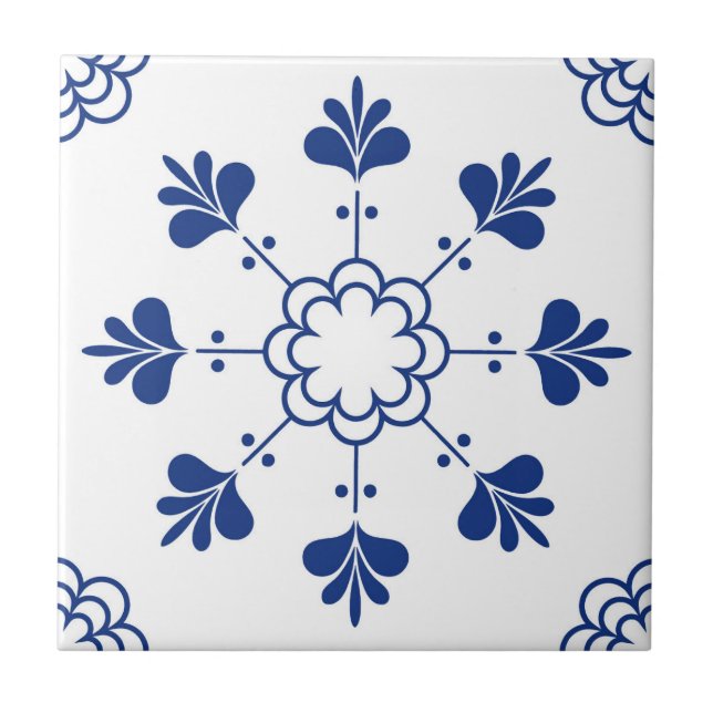 Azulejo Azul Azul portugués (Frente)