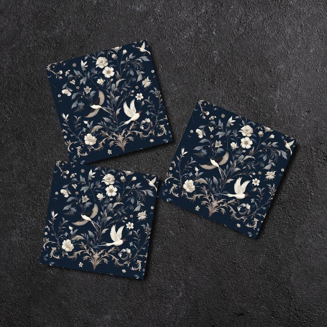 Azulejo azul botánico floral (Subido por el creador)