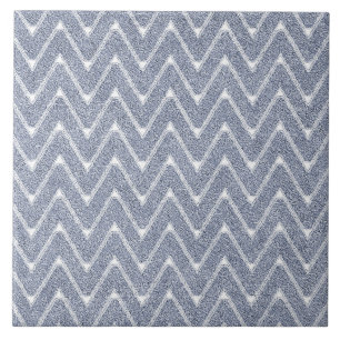 Azulejo Azul Chevron de mezclilla polvoriento