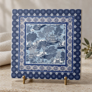 Azulejo Azul chic sauce sauce chinoiserie toile monograma