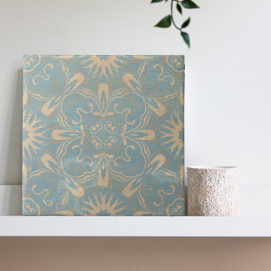 Azulejo Azul Claro y Crema Mosaico con Aspecto de Piedra D