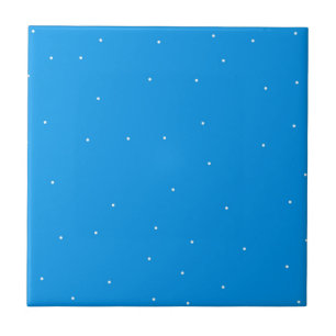 Azulejo Azul con accesorios de puntos blancos para el pers