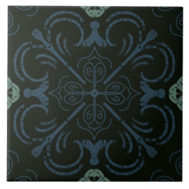 Azulejo Azul de espuma marina mediterránea - acento de dec