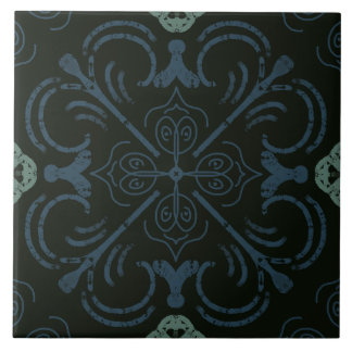 Azulejo Azul de espuma marina mediterránea - acento de dec