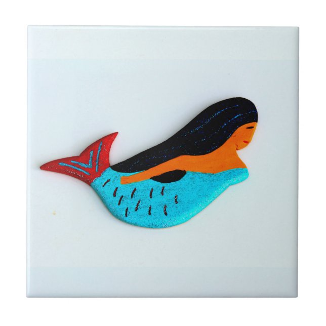 azulejo azul de sirena (Frente)