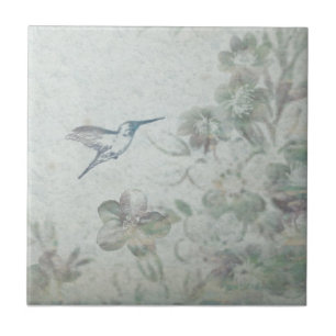 Azulejo Azul floral vintage