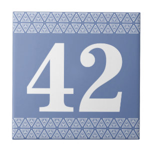Azulejo Azul geométrico y blanco de la frontera de la tej