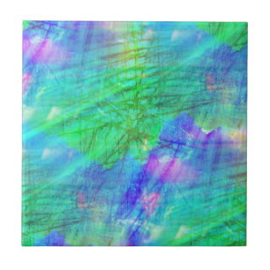 Azulejo azul inconsútil de la acuarela del fondo del arte