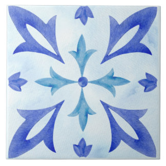 Azulejo Azul Índigo Portugués Lisboa Decorativo