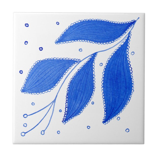 Azulejo Azul mediterráneo (Frente)