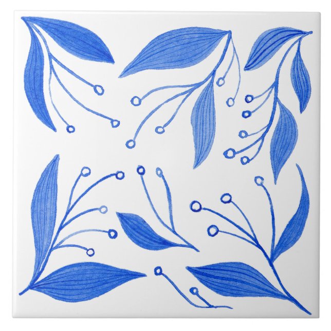 Azulejo Azul mediterráneo (Frente)