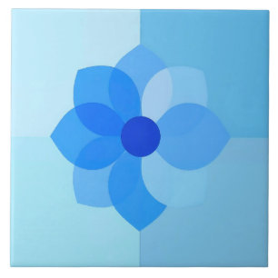 Azulejo Azul Mediterráneo Mediterráneo Moderno Flo