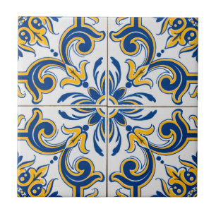 Azulejo Azul Mediterráneo & Oro