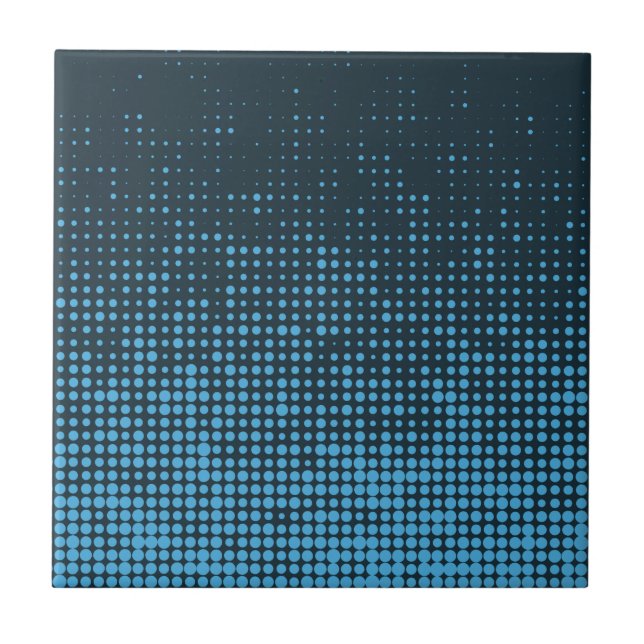Azulejo Azul, moderno, retro, genial, tendencia patrón de  (Frente)