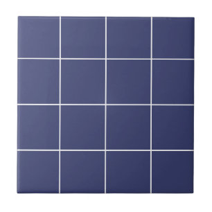 Azulejo Azul Oscuro Moderno Geométrico Simple Retro