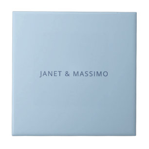 Azulejo Azul pastel personalizado minimalista nombre perso