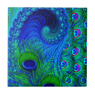 Azulejo Azul pavo real