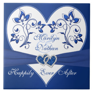 Azulejo Azul real, Boda floral blanco