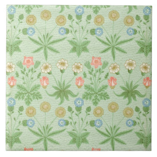 Azulejo Azul rosa rosa rosa floral vintage William Morris