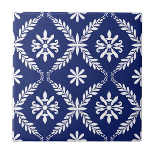 Azulejo Azul Simple Moderno Geométrico Elegante Abstracto