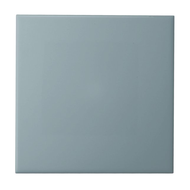 Azulejo azul sólido minimalista liso (Frente)