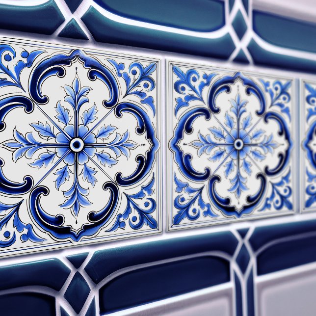 Azulejo Azul Talavera Baldosa Cerámica (Subido por el creador)