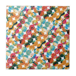 Azulejo Azul Verde Naranja Grunge Círculo Abstracto Modern