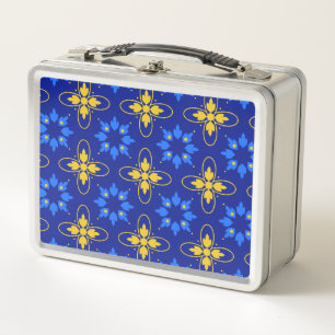 Azulejo azul y amarillo