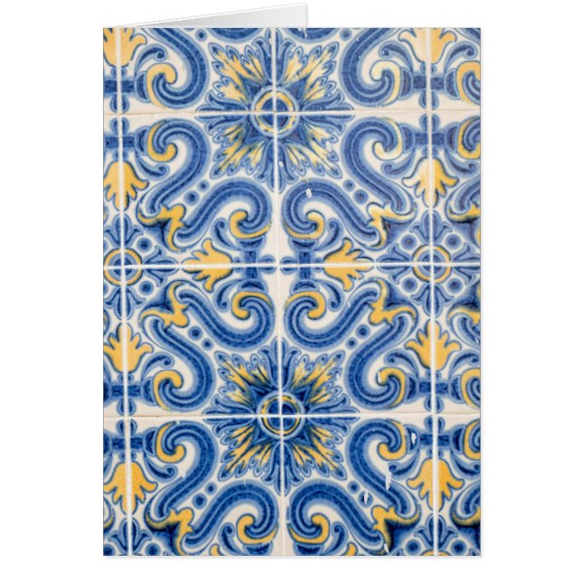 Azulejo azul y amarillo, Portugal (Frente)