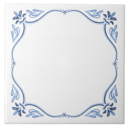 Azulejo Azul y blanco polvorientos