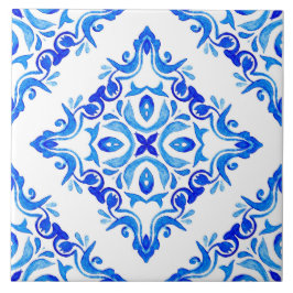 Azulejo Azul y blanco rusos mediterráneos