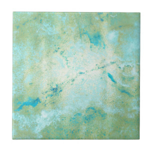 Azulejo Azul y Dorado Moderno Marmolado Abstracto Mármol S