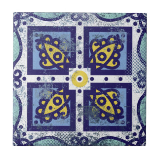 Azulejo Azule Portugués Tile Cerámico