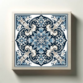 Azulejo Azure Lotus Majesty