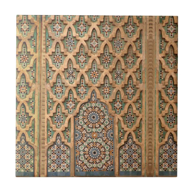 Azulejo Bab al-Mansour de bronce marroquí en Meknes (Frente)