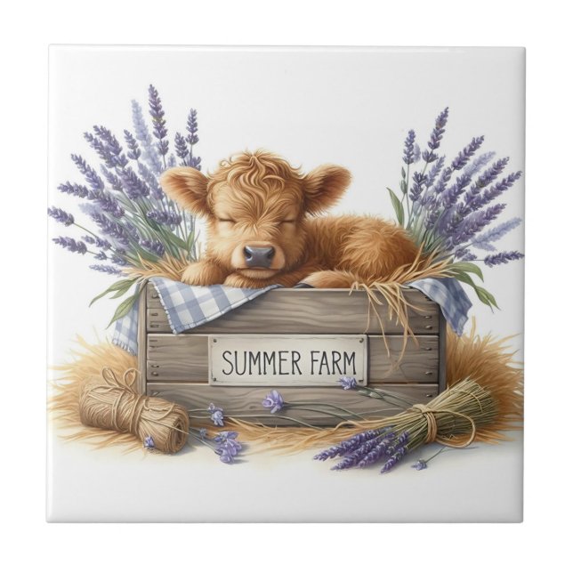 Azulejo Baby Cow Ceramic Tile (Frente)