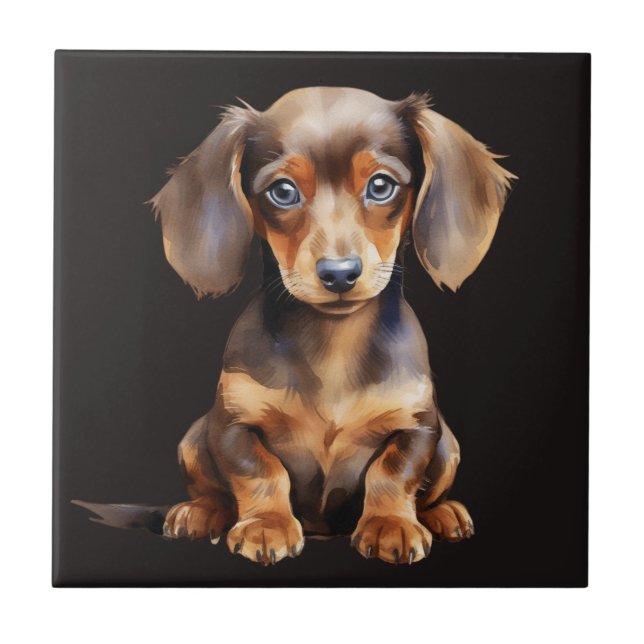 Azulejo Baby Dachshund (Frente)