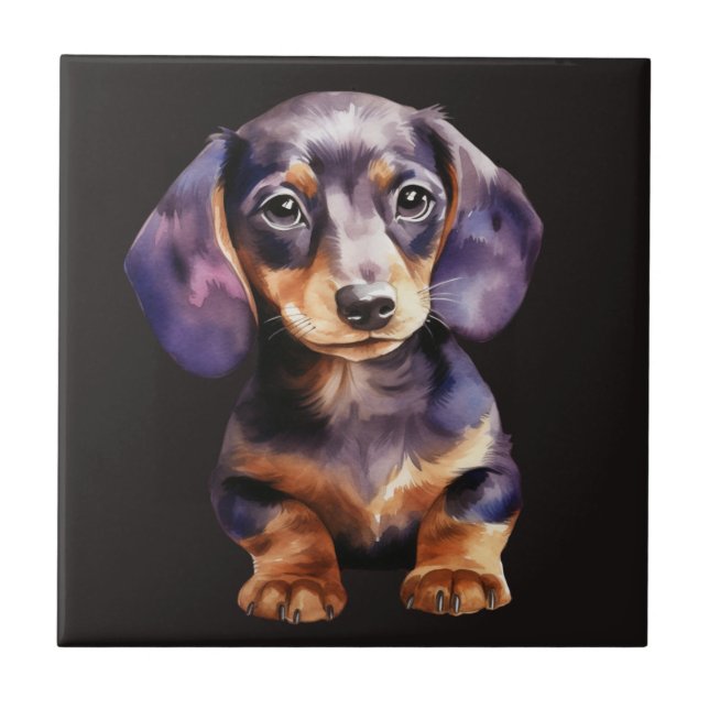 Azulejo Baby Dachshund (Frente)