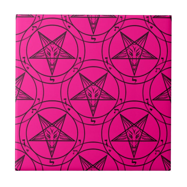 Azulejo bafometa rosa (Frente)