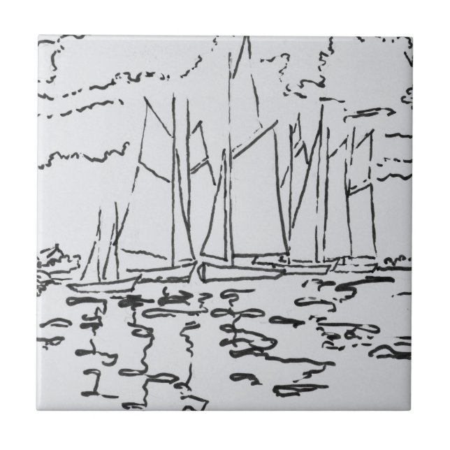 Azulejo Bahía de Concarneau| Bretaña, Francia (Frente)