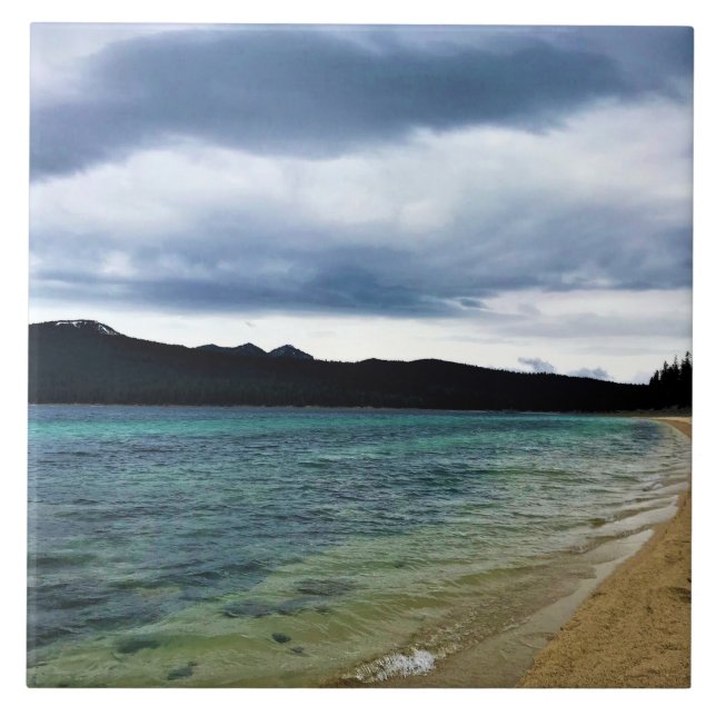 Azulejo Bahía Simax en el lago Crescent, Oregón (Frente)