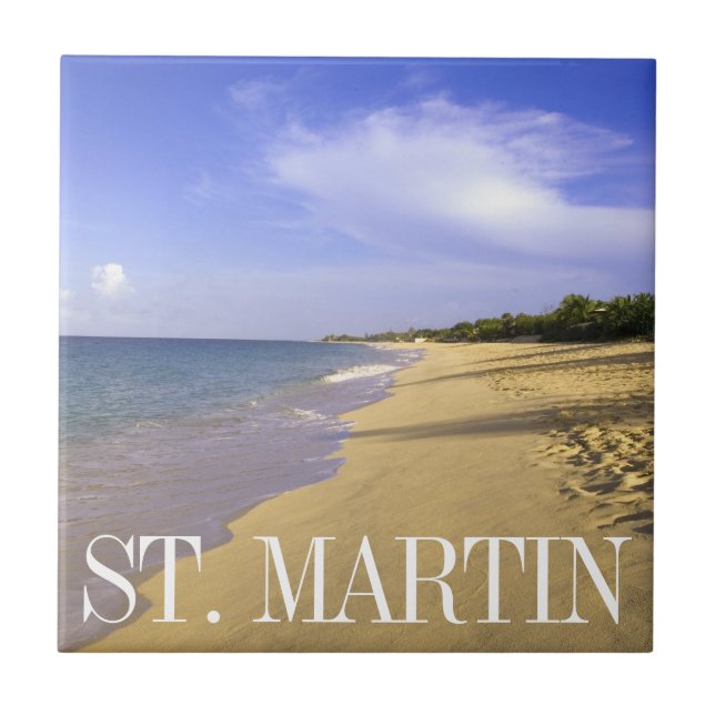 Azulejo Baie Longue Long Bay Beach, St. Martin (Frente)