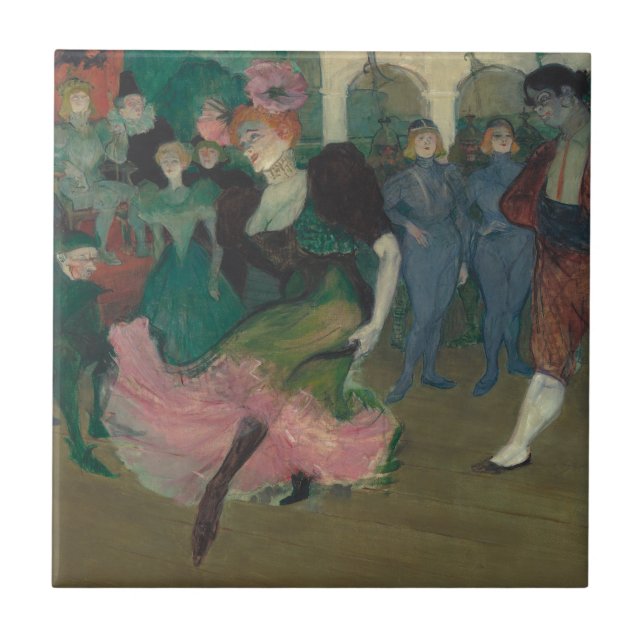 Azulejo Bailando con la pintura Bolero - Toulouse-Lautrec (Frente)