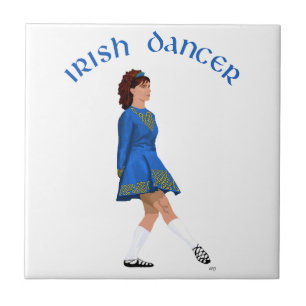 Azulejo Bailarín irlandés de zapato blando en azul