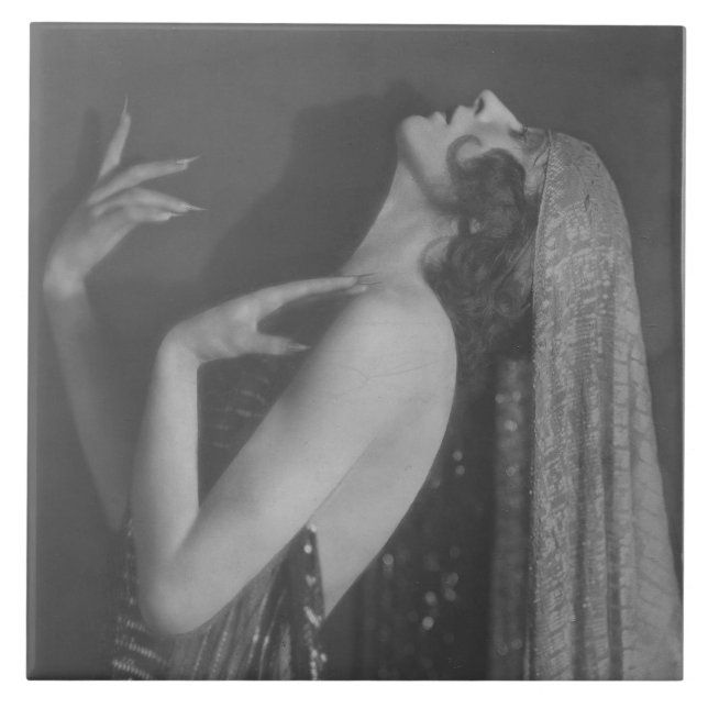 Azulejo Bailarina Art Decó Kyra #1 Tile cerámico (Frente)