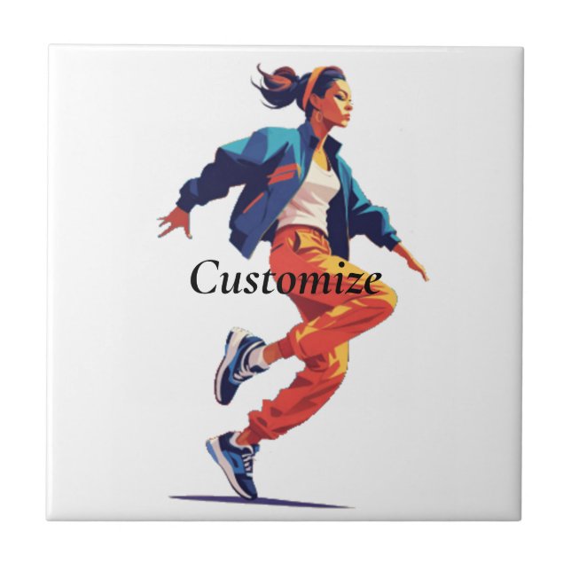 Azulejo Bailarina Hip Hop Thunder_Cove (Frente)