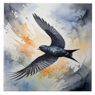 Azulejo Bailarina simbiótica de Sky: Graceful Swift BIrd